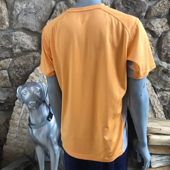 Columbia Omni-Shade Sun Protect Orange Gray Short Sleeve Shirt Men’s Size XL - Picture 3 of 5